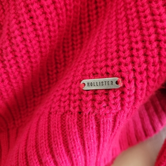 Hollister Women's Red Long Sleeve Knit Crewneck Sweater Size Small - Picture 4 of 5